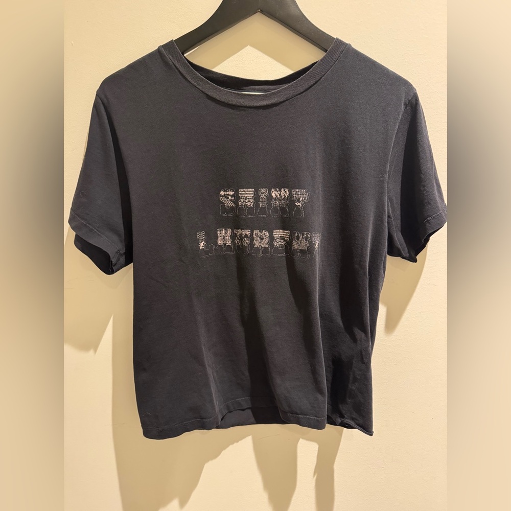 Saint Laurent logo tshirt black